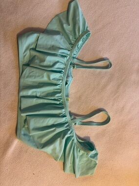 Rue21 Mint Green Swim Top with Ruffle Detail